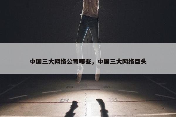 中国三大网络公司哪些，中国三大网络巨头
