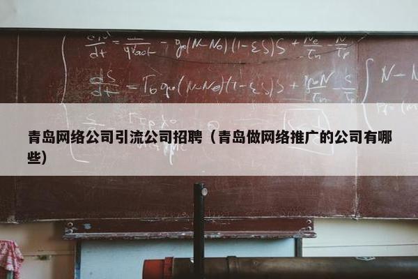 青岛网络公司引流公司招聘（青岛做网络推广的公司有哪些）