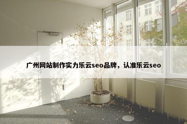 广州网站制作实力乐云seo品牌，认准乐云seo