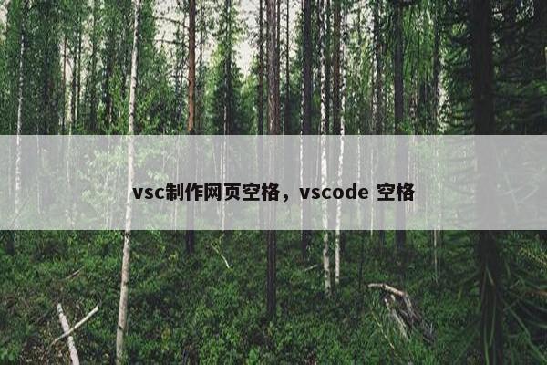 vsc制作网页空格，vscode 空格