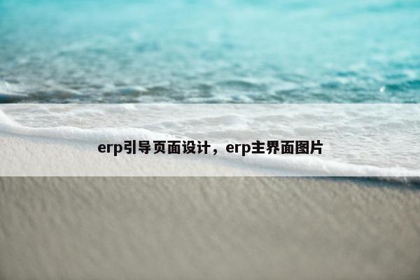 erp引导页面设计，erp主界面图片