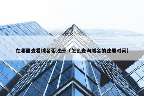 在哪里查看域名否注册（怎么查询域名的注册时间）