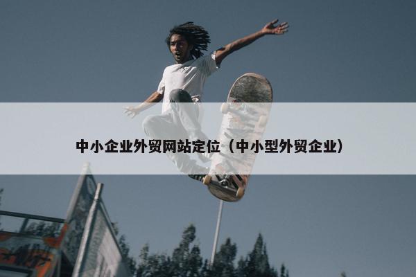中小企业外贸网站定位（中小型外贸企业）