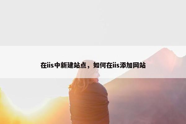 在iis中新建站点，如何在iis添加网站