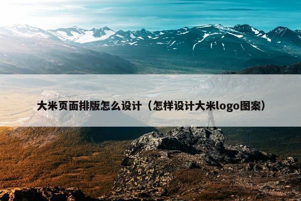 大米页面排版怎么设计（怎样设计大米logo图案）