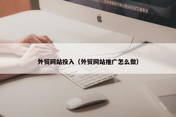 外贸网站投入（外贸网站推广怎么做）