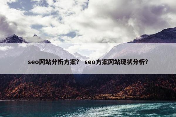 seo网站分析方案？ seo方案网站现状分析？