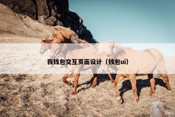 我钱包交互页面设计（钱包ui）