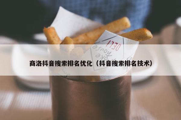 商洛抖音搜索排名优化（抖音搜索排名技术）