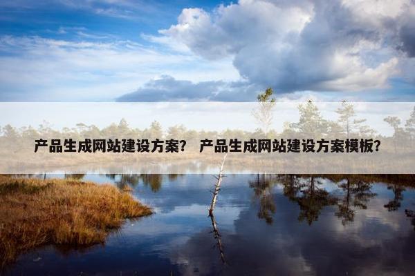产品生成网站建设方案？ 产品生成网站建设方案模板？