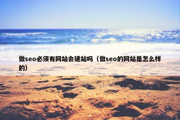 做seo必须有网站会建站吗（做seo的网站是怎么样的）