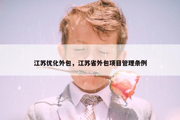 江苏优化外包，江苏省外包项目管理条例
