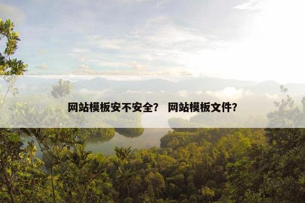 网站模板安不安全？ 网站模板文件？