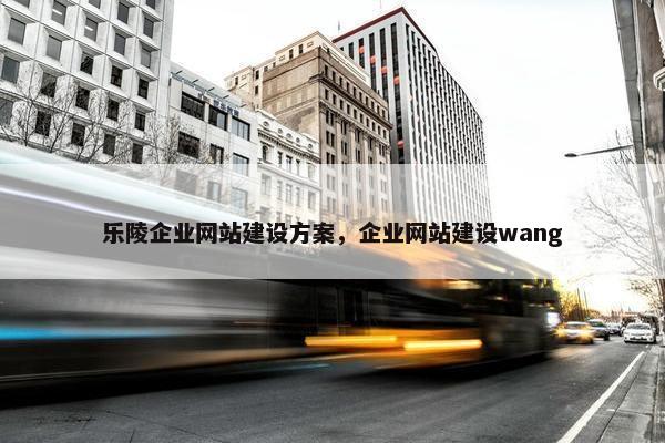乐陵企业网站建设方案，企业网站建设wang