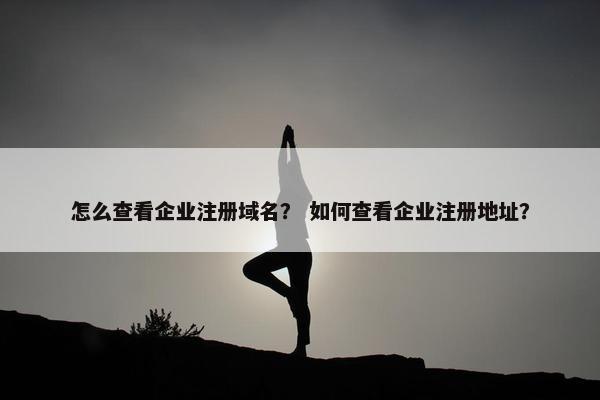 怎么查看企业注册域名？ 如何查看企业注册地址？