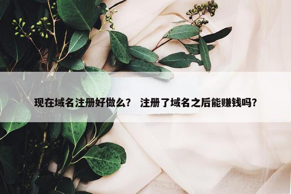 现在域名注册好做么？ 注册了域名之后能赚钱吗？