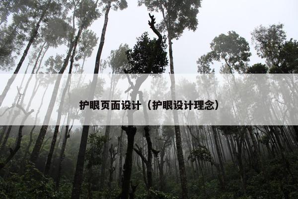 护眼页面设计（护眼设计理念）