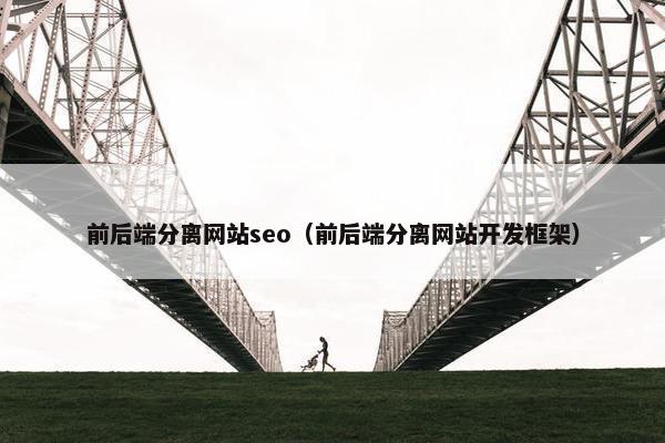 前后端分离网站seo（前后端分离网站开发框架）