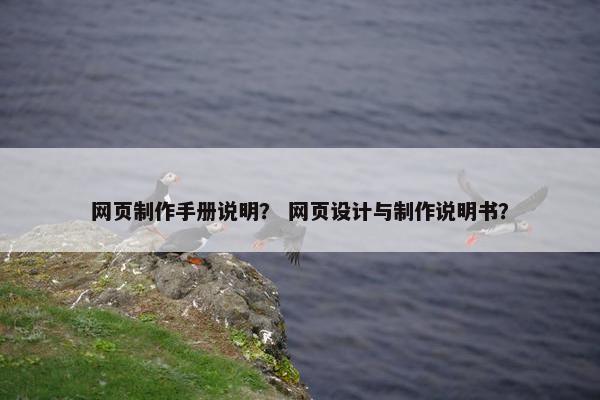 网页制作手册说明？ 网页设计与制作说明书？