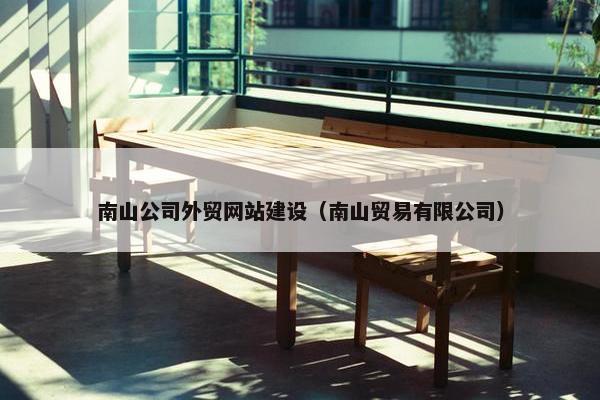 南山公司外贸网站建设（南山贸易有限公司）