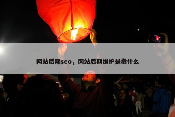 网站后期seo，网站后期维护是指什么