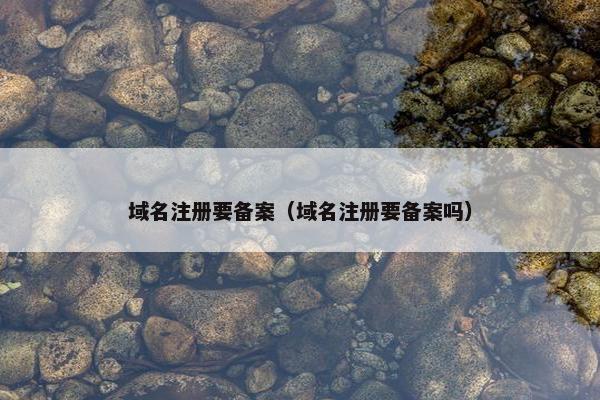 域名注册要备案（域名注册要备案吗）