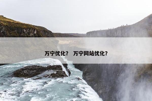 万宁优化？ 万宁网站优化？