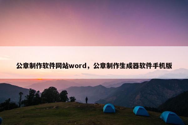 公章制作软件网站word，公章制作生成器软件手机版
