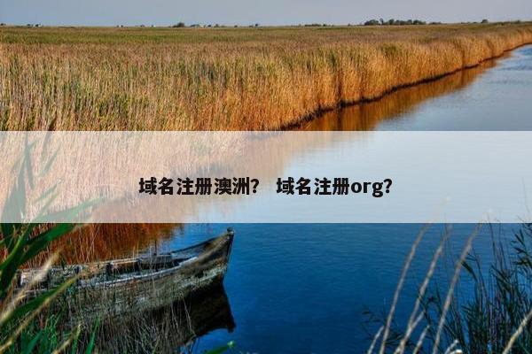 域名注册澳洲？ 域名注册org？