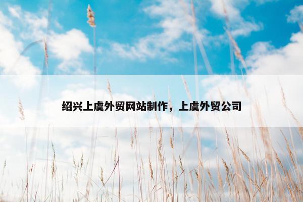 绍兴上虞外贸网站制作，上虞外贸公司
