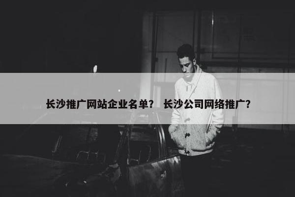 长沙推广网站企业名单？ 长沙公司网络推广？