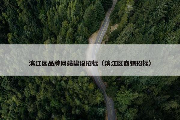 滨江区品牌网站建设招标（滨江区商铺招标）