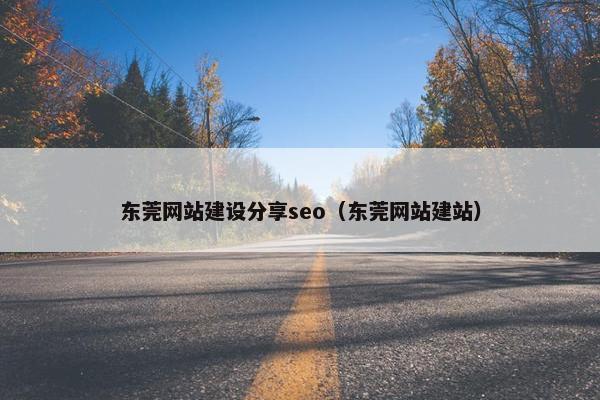 东莞网站建设分享seo（东莞网站建站）