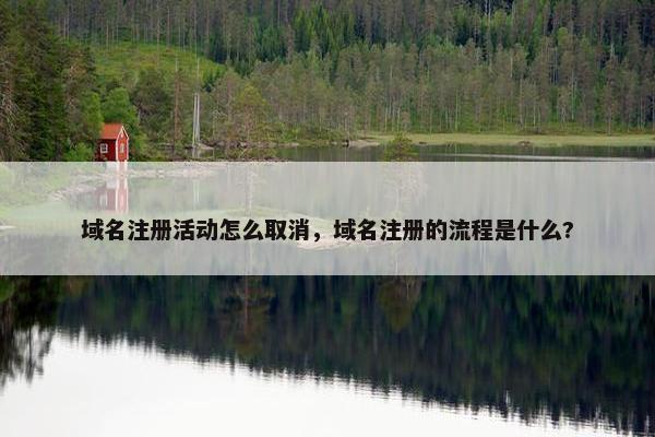 域名注册活动怎么取消，域名注册的流程是什么?