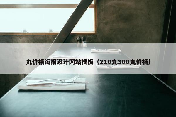 丸价格海报设计网站模板（210丸300丸价格）
