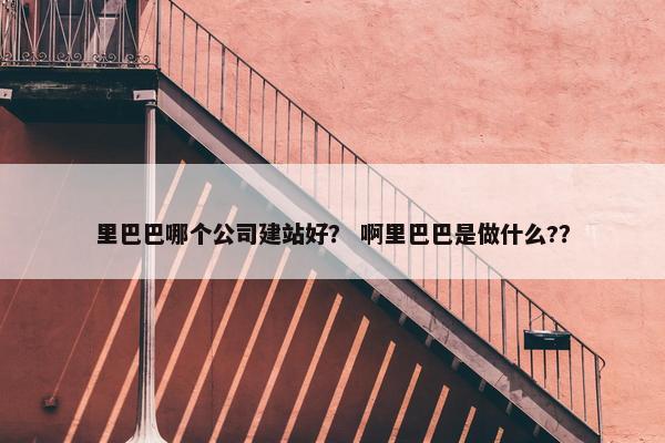 里巴巴哪个公司建站好？ 啊里巴巴是做什么?？