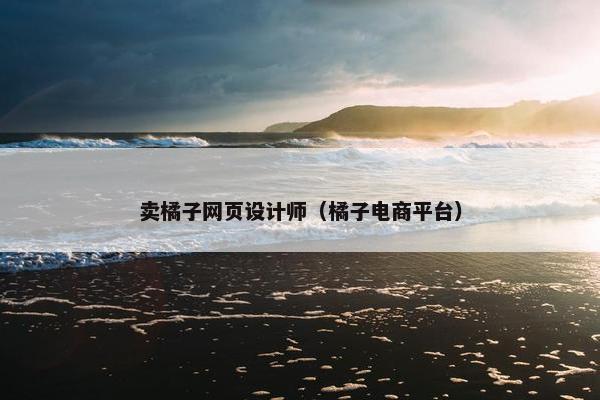 卖橘子网页设计师（橘子电商平台）