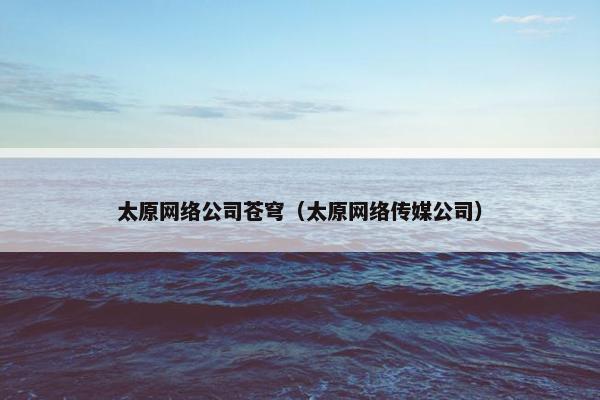 太原网络公司苍穹（太原网络传媒公司）