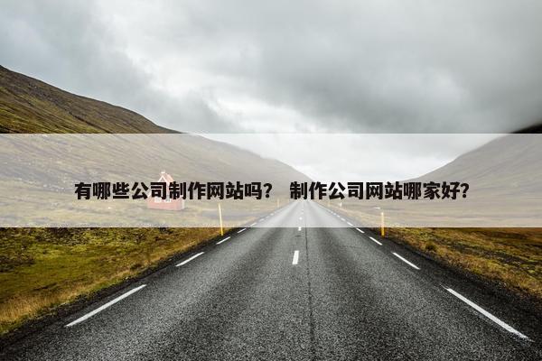 有哪些公司制作网站吗？ 制作公司网站哪家好？