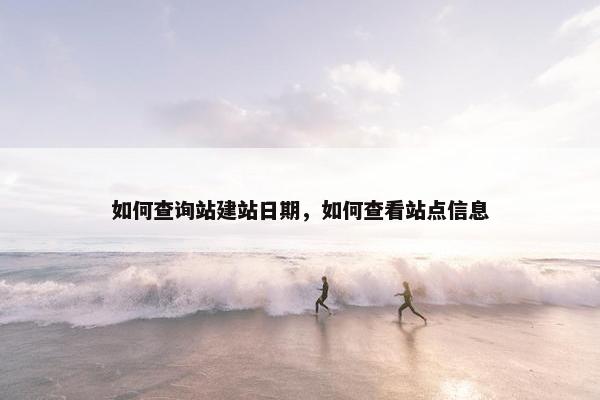 如何查询站建站日期，如何查看站点信息