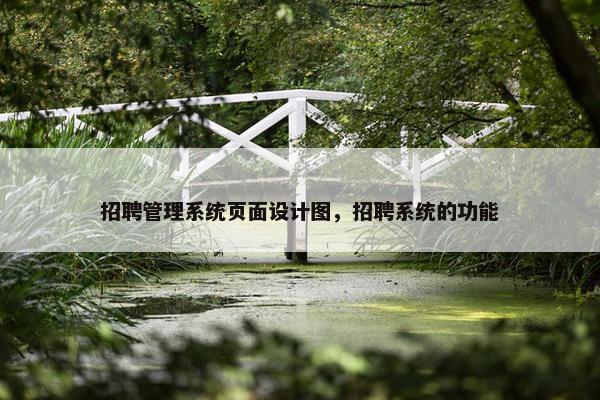 招聘管理系统页面设计图，招聘系统的功能