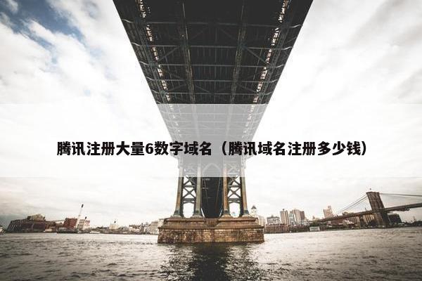 腾讯注册大量6数字域名（腾讯域名注册多少钱）