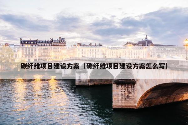 碳纤维项目建设方案（碳纤维项目建设方案怎么写）