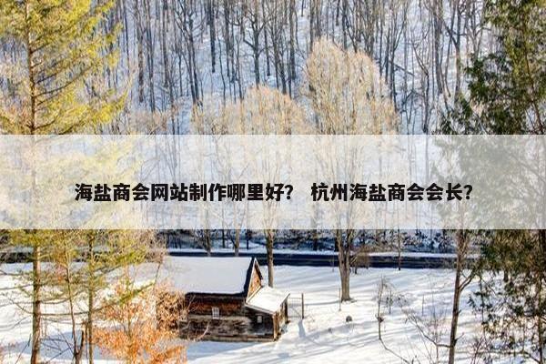 海盐商会网站制作哪里好？ 杭州海盐商会会长？