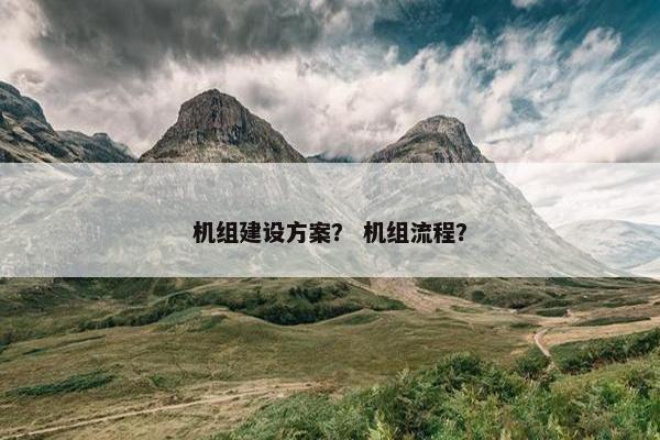 机组建设方案？ 机组流程？