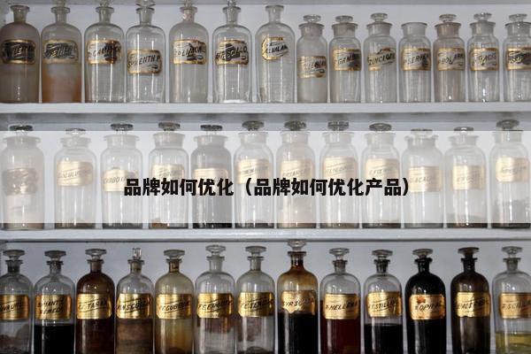 品牌如何优化（品牌如何优化产品）