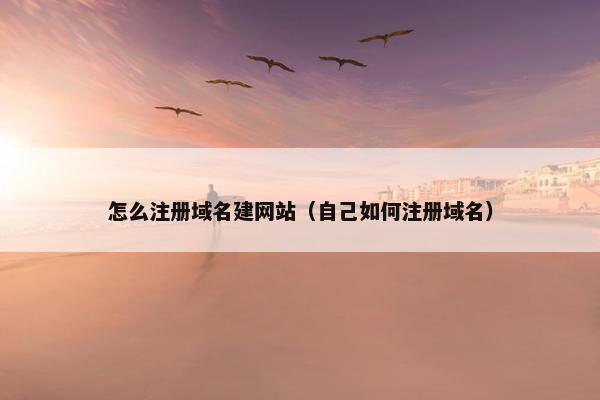 怎么注册域名建网站（自己如何注册域名）