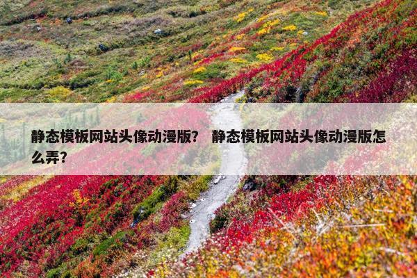 静态模板网站头像动漫版？ 静态模板网站头像动漫版怎么弄？