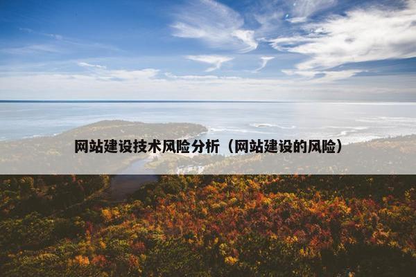 网站建设技术风险分析（网站建设的风险）