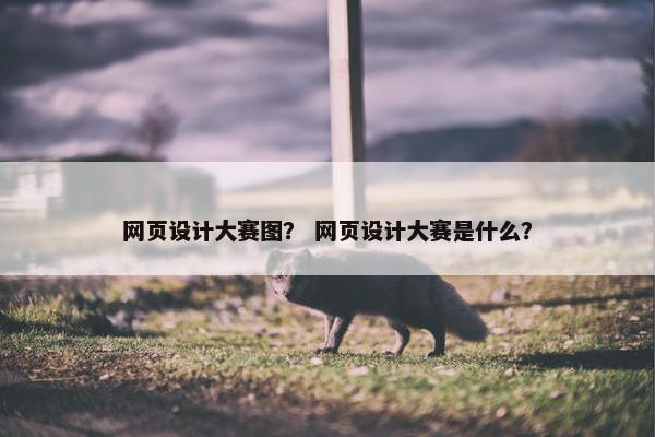 网页设计大赛图？ 网页设计大赛是什么？